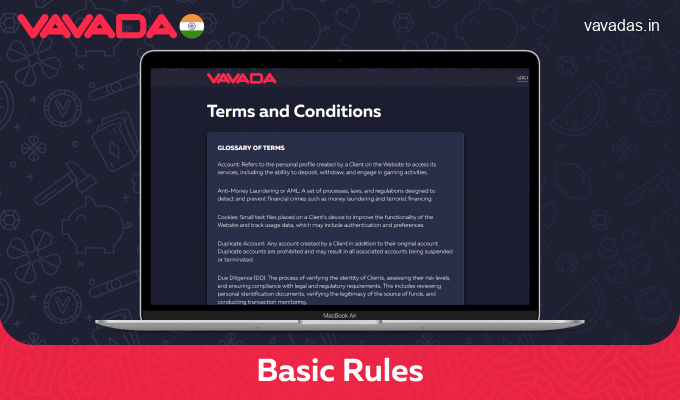Key terms and policies all Vavada India users must accept