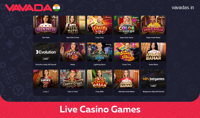 Live dealer games at Vavada — poker, roulette, blackjack