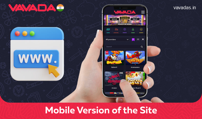 Use Vavada mobile site without downloading the app