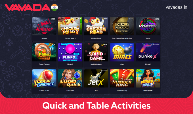 Quick win and classic table games at Vavada online casino