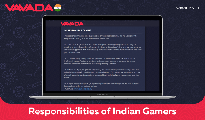 Player responsibilities and compliance at Vavada Casino