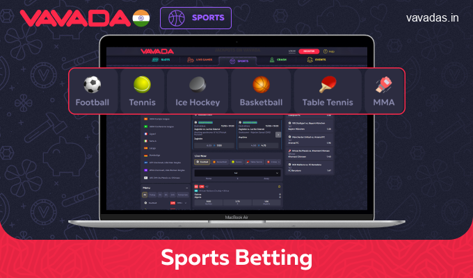 Sportsbook betting at Vavada India