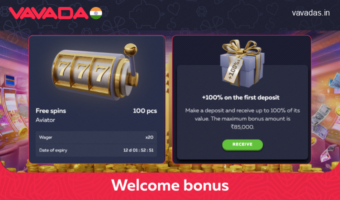 Receive a Vavada Casino bonus package with your first registration and deposit